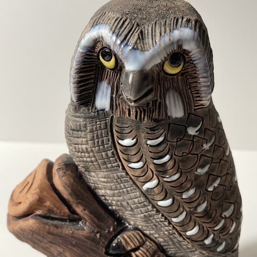 Peruvian Ceramic Owl Handmade Vintage Casals Peru Collectible Owl Figurine - Thumbnail 8