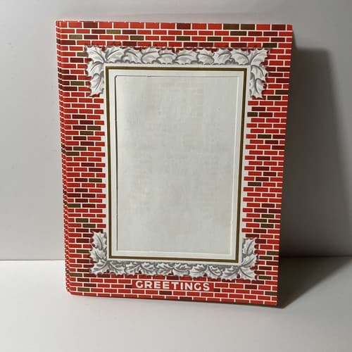 Vintage Christmas Blank Photo Greeting Cards MCM Xmas Ephemera Set Of 4 NOS Vtg - Thumbnail 4