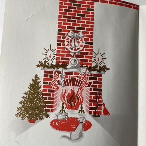 Vintage Christmas Blank Photo Greeting Cards MCM Xmas Ephemera Set Of 4 NOS Vtg - Thumbnail 8
