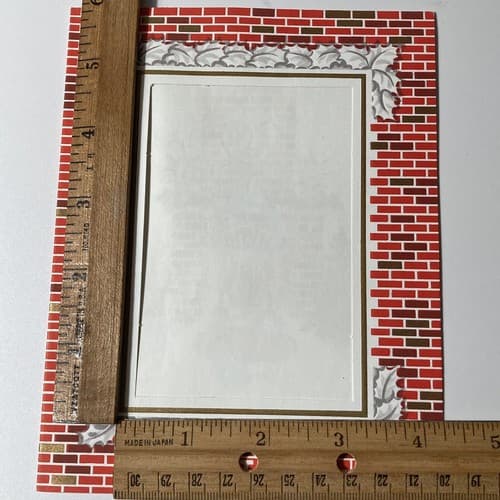 Vintage Christmas Blank Photo Greeting Cards MCM Xmas Ephemera Set Of 4 NOS Vtg - Thumbnail 3