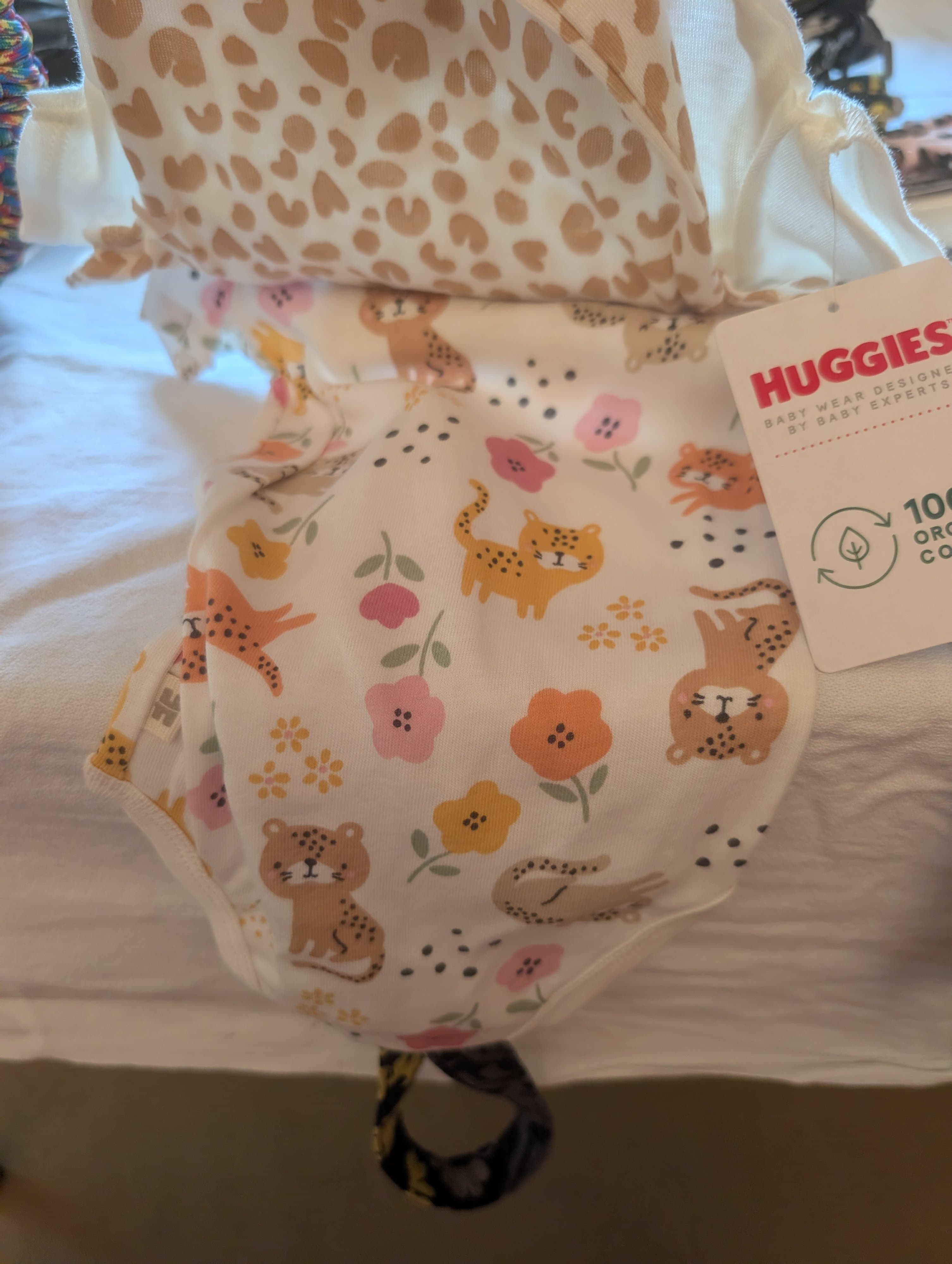 Huggies Organic Cotton Baby Bodysuit 3-Pack 3M - Thumbnail 3