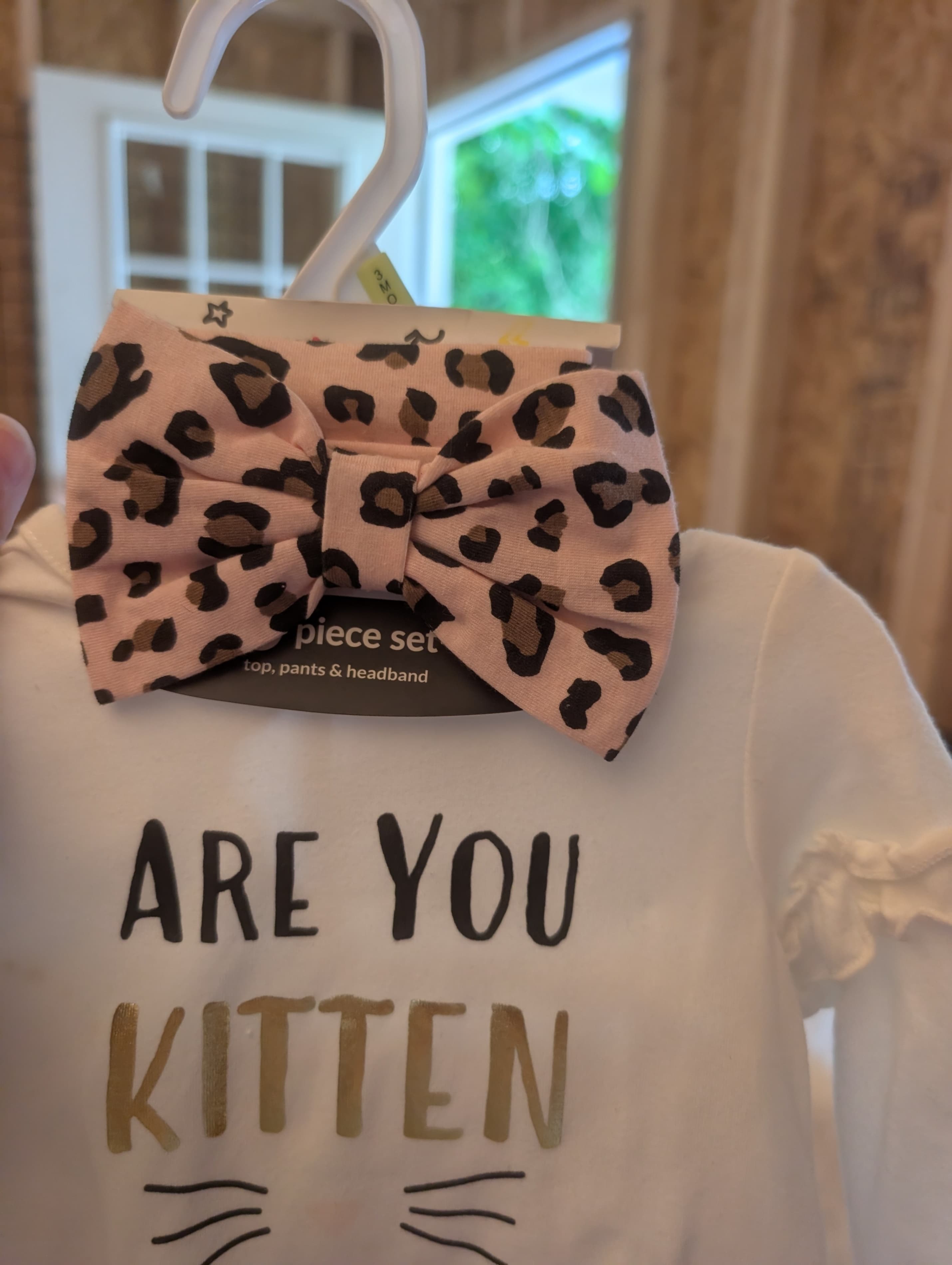 Baby Starters 3-Piece Set with Leopard Print Pants - Thumbnail 3