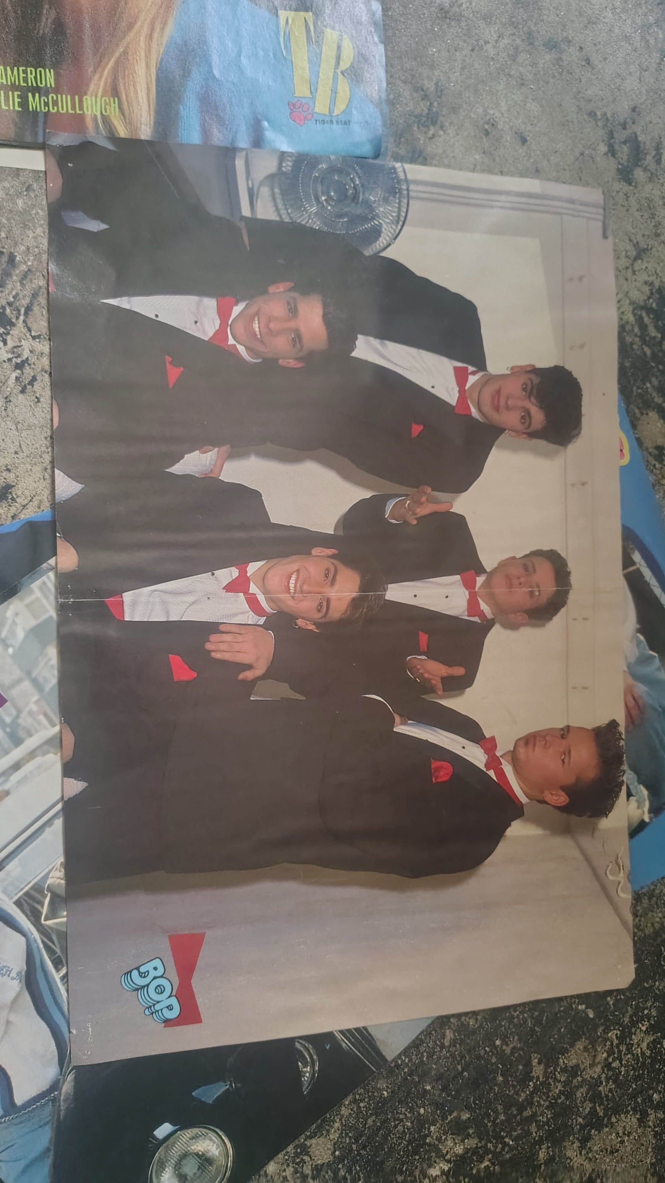 Vintage Bop Magazine Poster 1980s Boy Band