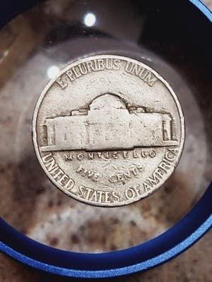 1941 Jefferson Nickel No Mint Mark ERRORS Writing & Numbers On Rim & D Die - Thumbnail 2