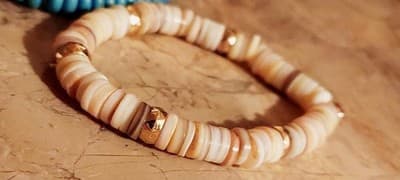 Turquoise Vintage Braclet & Coral Shell Native American Vintage. - Thumbnail 3