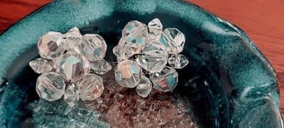 Vintage 1950s Aurora Borealis Crystal Cluster Clip On Earrings Gorgeous - Thumbnail 4