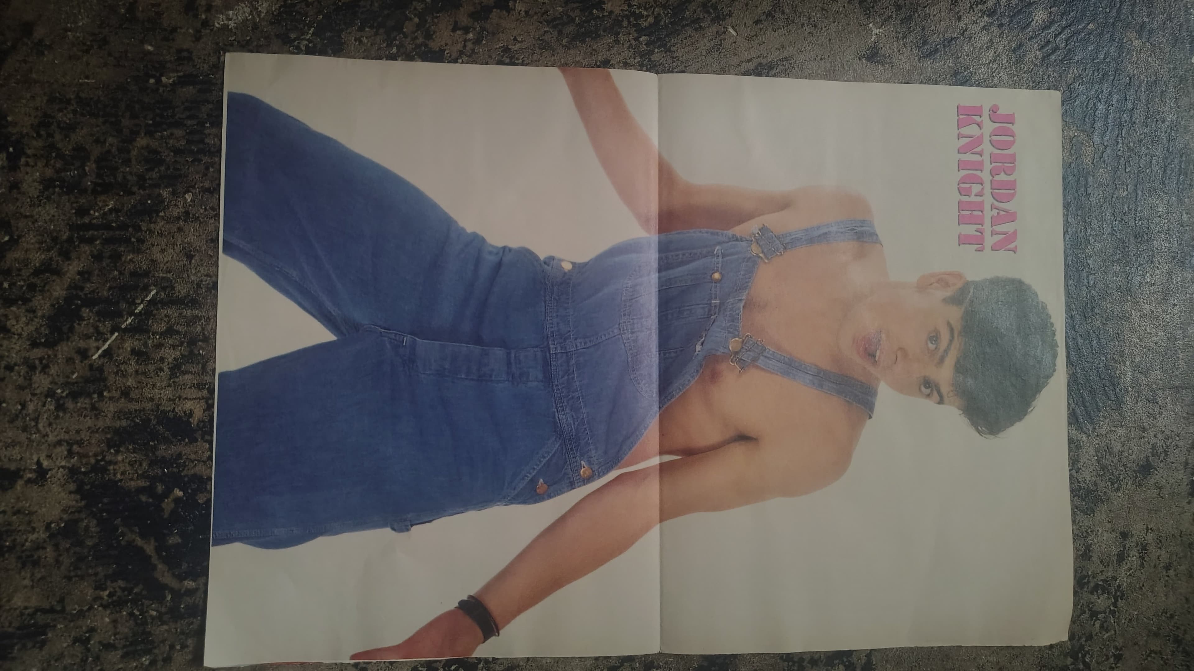 Jordan Knight Vintage Poster Denim Overalls