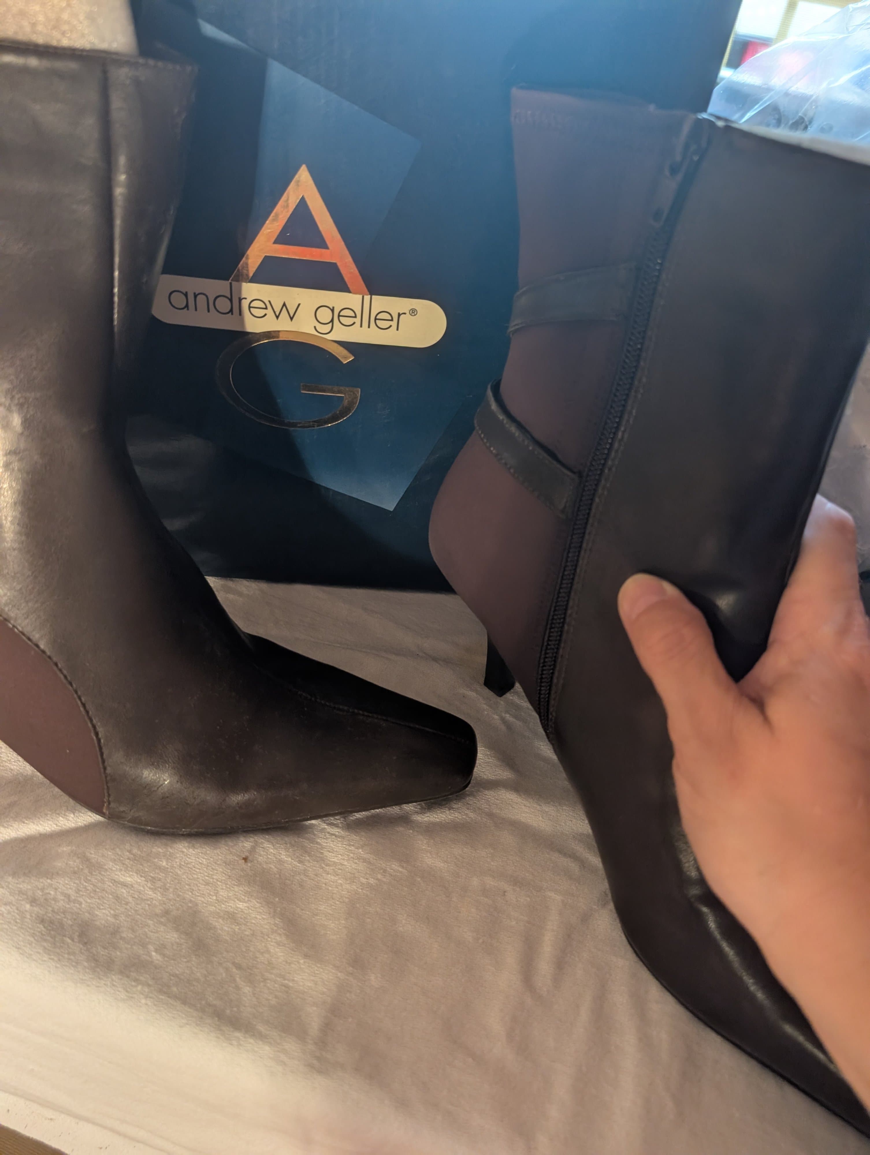 Andrew Geller Women's Ankle Boots with Kitten Heel - Thumbnail 5