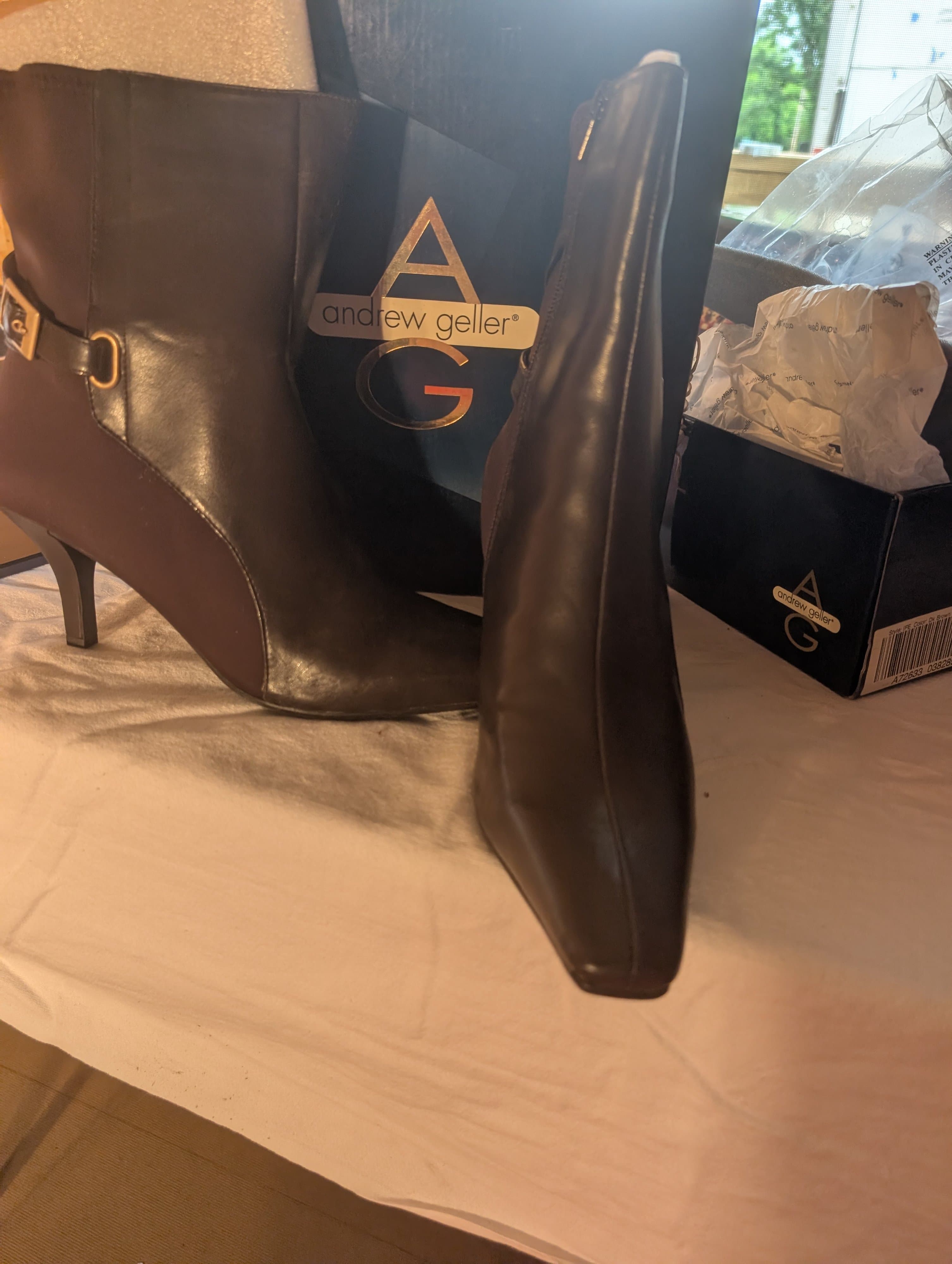 Andrew Geller Women's Ankle Boots with Kitten Heel - Thumbnail 3