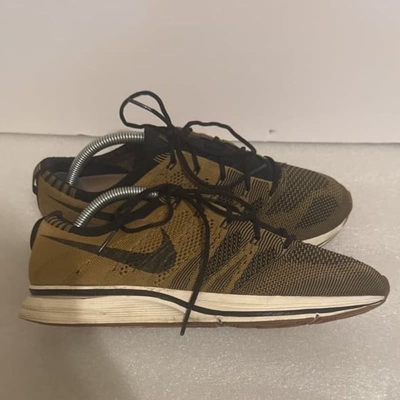Nike Flyknit Trainer Golden Beige Black Gum Light Brown AH8396-203 - Thumbnail 2