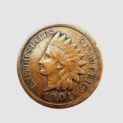 1901 indian head penny great visibility