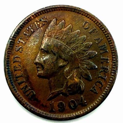 1904 indian head penny great visibility