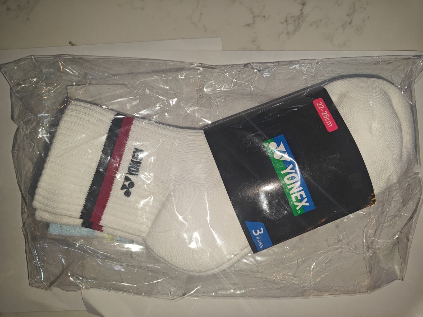 Yonex Badminton Tennis Sports Women's Girl's Socks 3 Colors 3 Pairs SO1 - Thumbnail 3