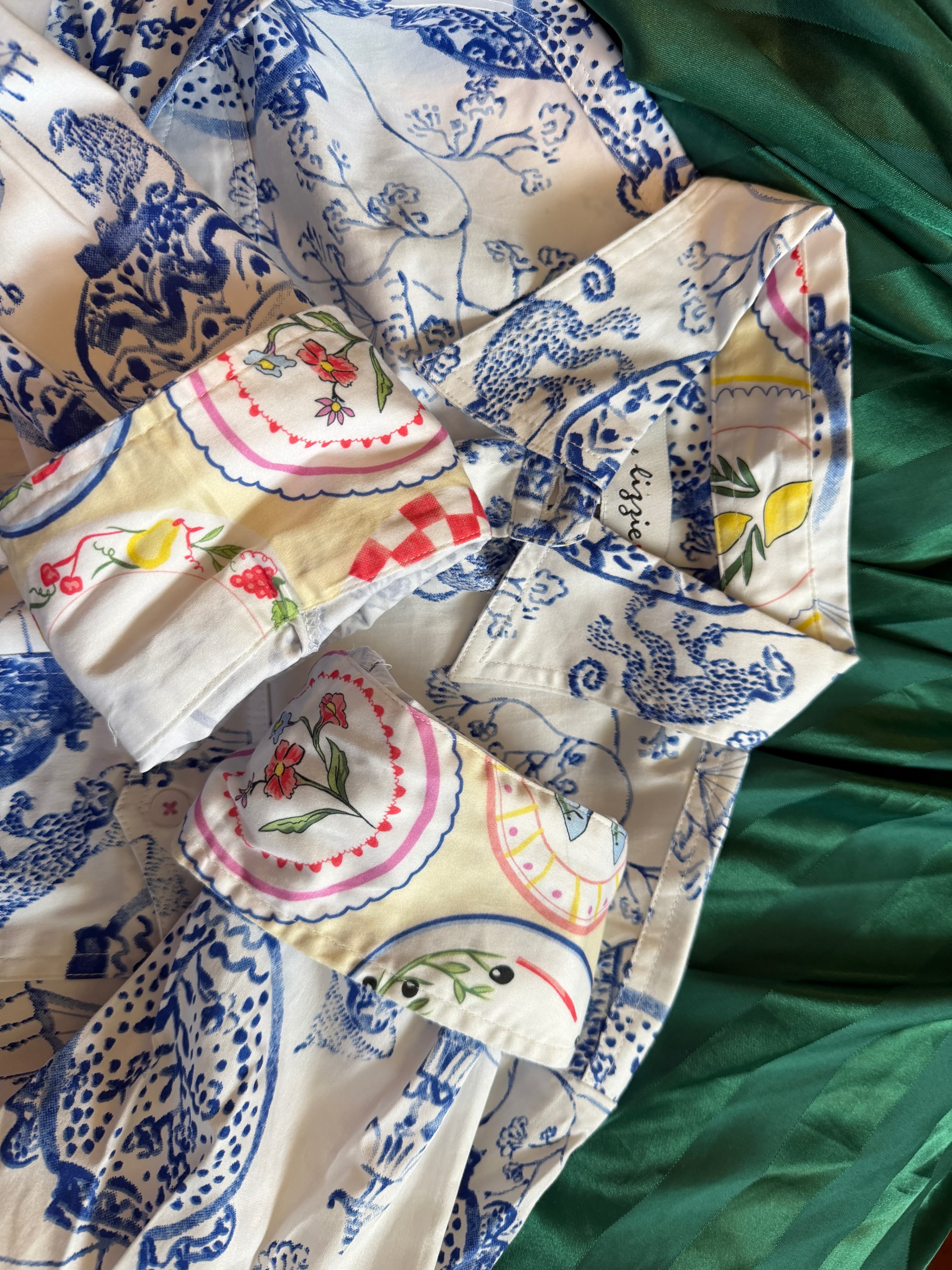 Dizzy Lizzie Chinoiserie Shirt Dress - Chinoiserie Print - Thumbnail 7