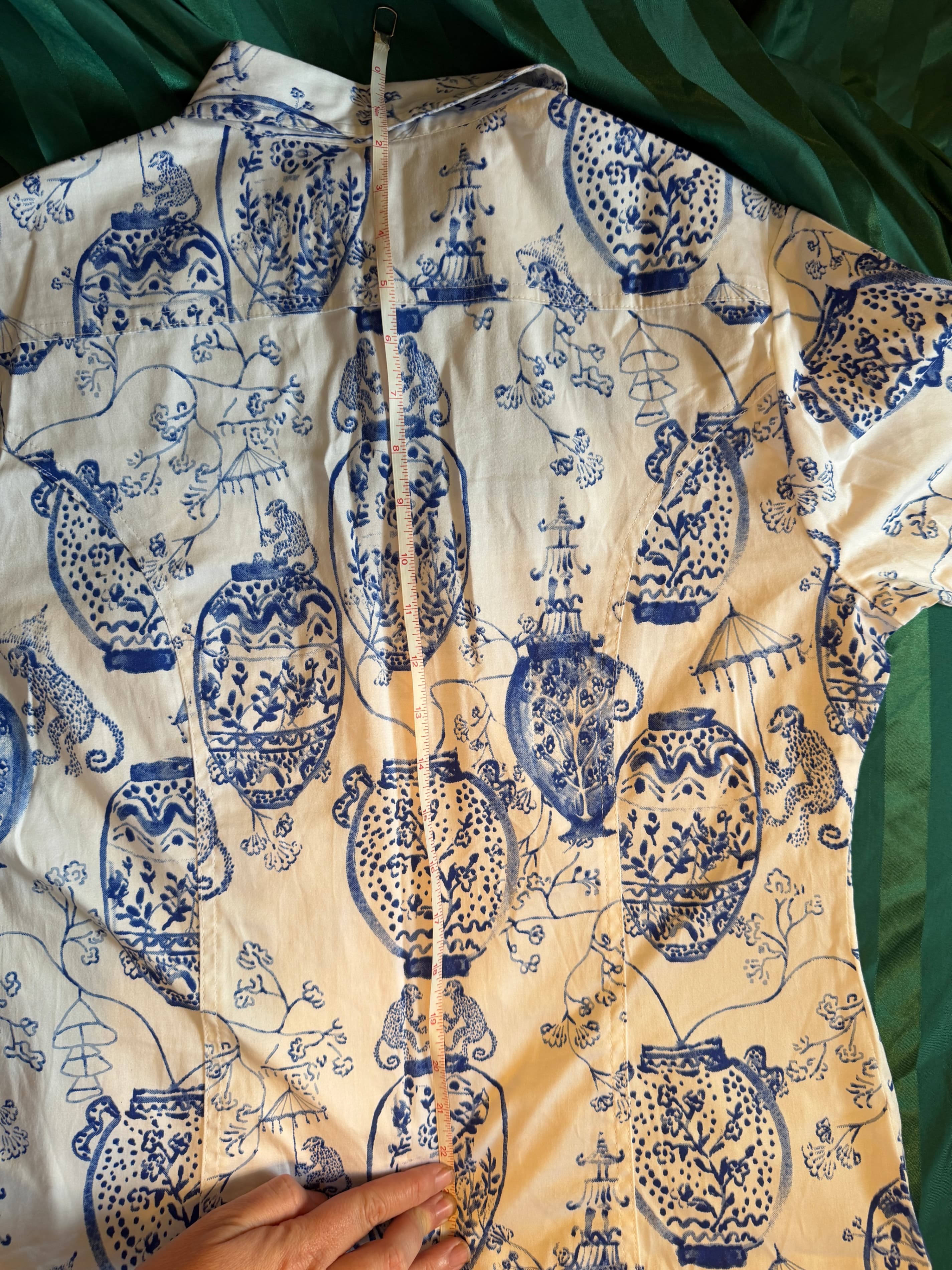Dizzy Lizzie Chinoiserie Shirt Dress - Chinoiserie Print - Thumbnail 8