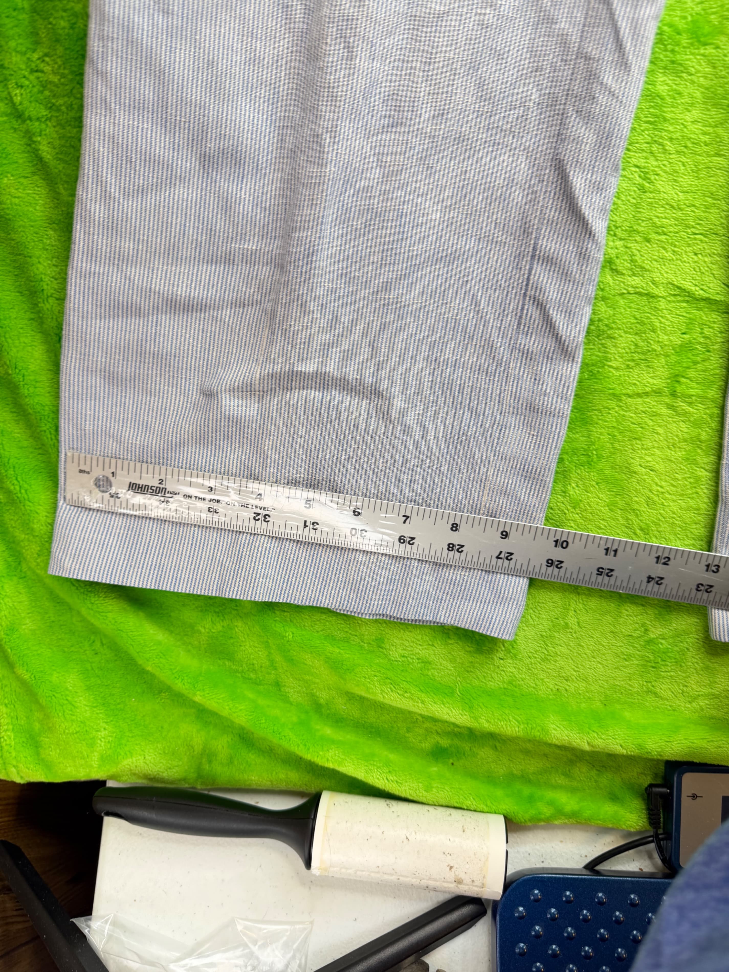 Vtg L.L. Bean Seersucker Trousers Mens 38x30 Blue White Stripe - Thumbnail 8