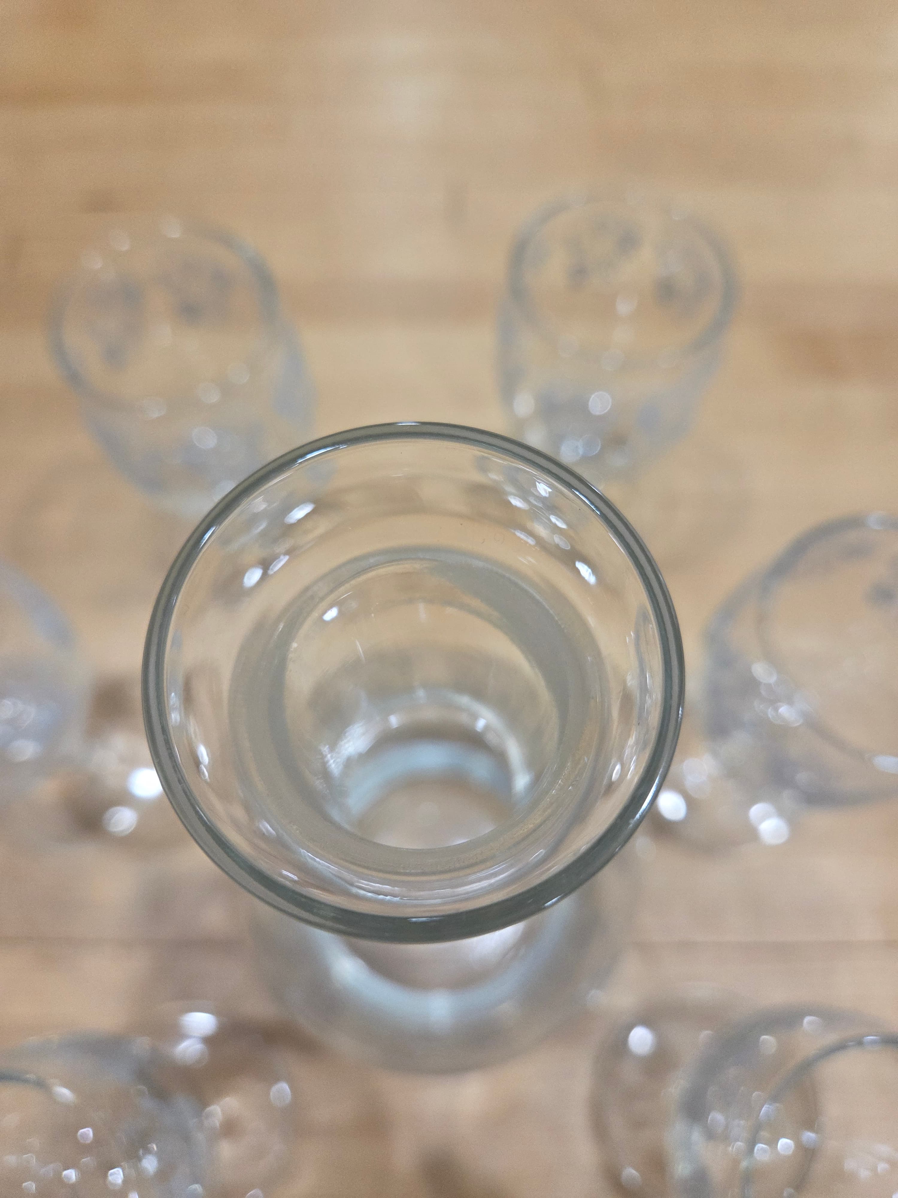 Vintage Etched Glass Wine Decanter Set with 6 Stemmed Goblet Glasses 7pc - Thumbnail 7