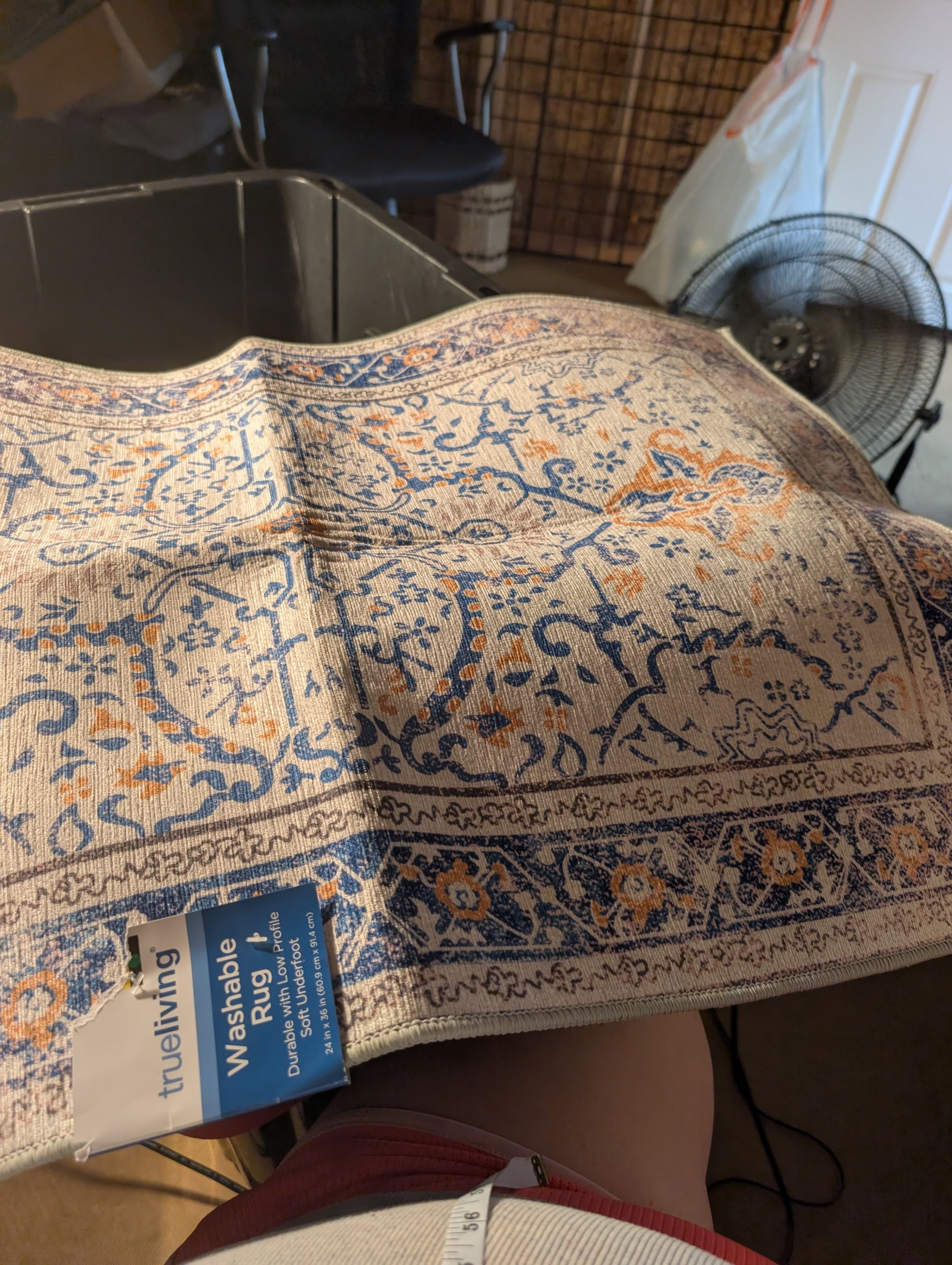 Trueliving Washable Rug 24x36 Floral Low Profile - Thumbnail 2