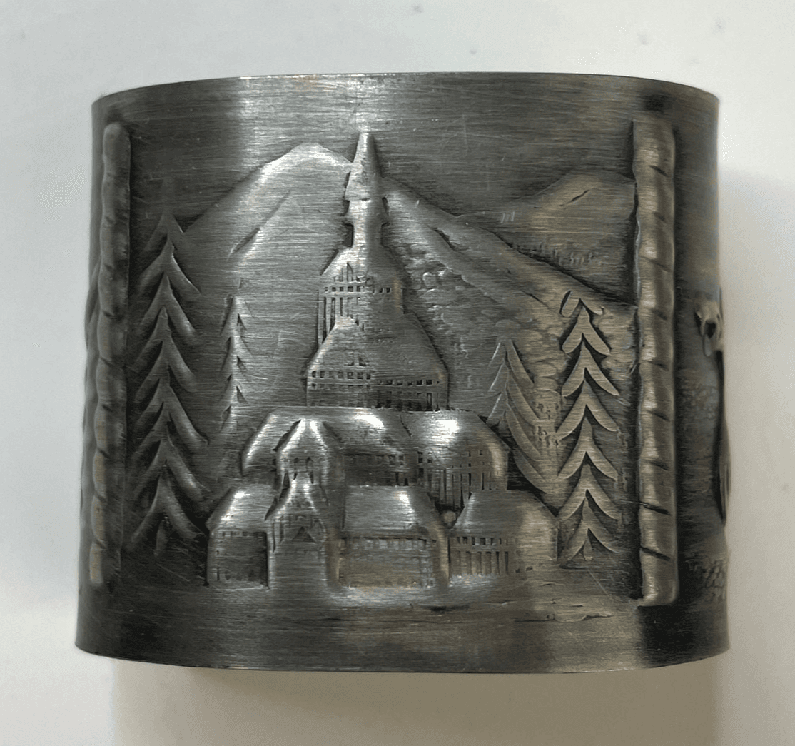 Vintage Norwegian Pewter Napkin Rings by Konge-Tinn - Set of 4 in Original Box - Thumbnail 4