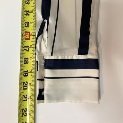 Zara Women's White and Navy Blous - Thumbnail 6