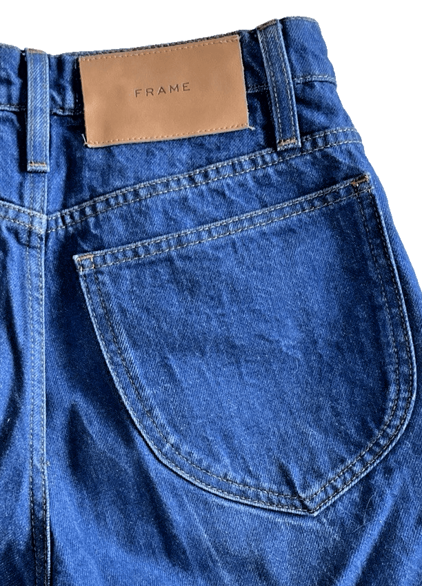 FRAME Denim Women's High Rise "Le Italien" True Straight Jean Vintage Blue Sz 24 - Thumbnail 7