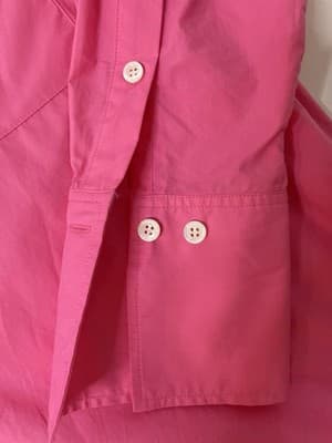 FRAME Women's Oversized Vacation Shirt X-Small Long Sleeve Hot Pink $425 Retail - Thumbnail 7