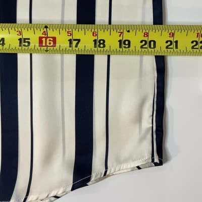 Zara Women's White and Navy Blous - Thumbnail 7