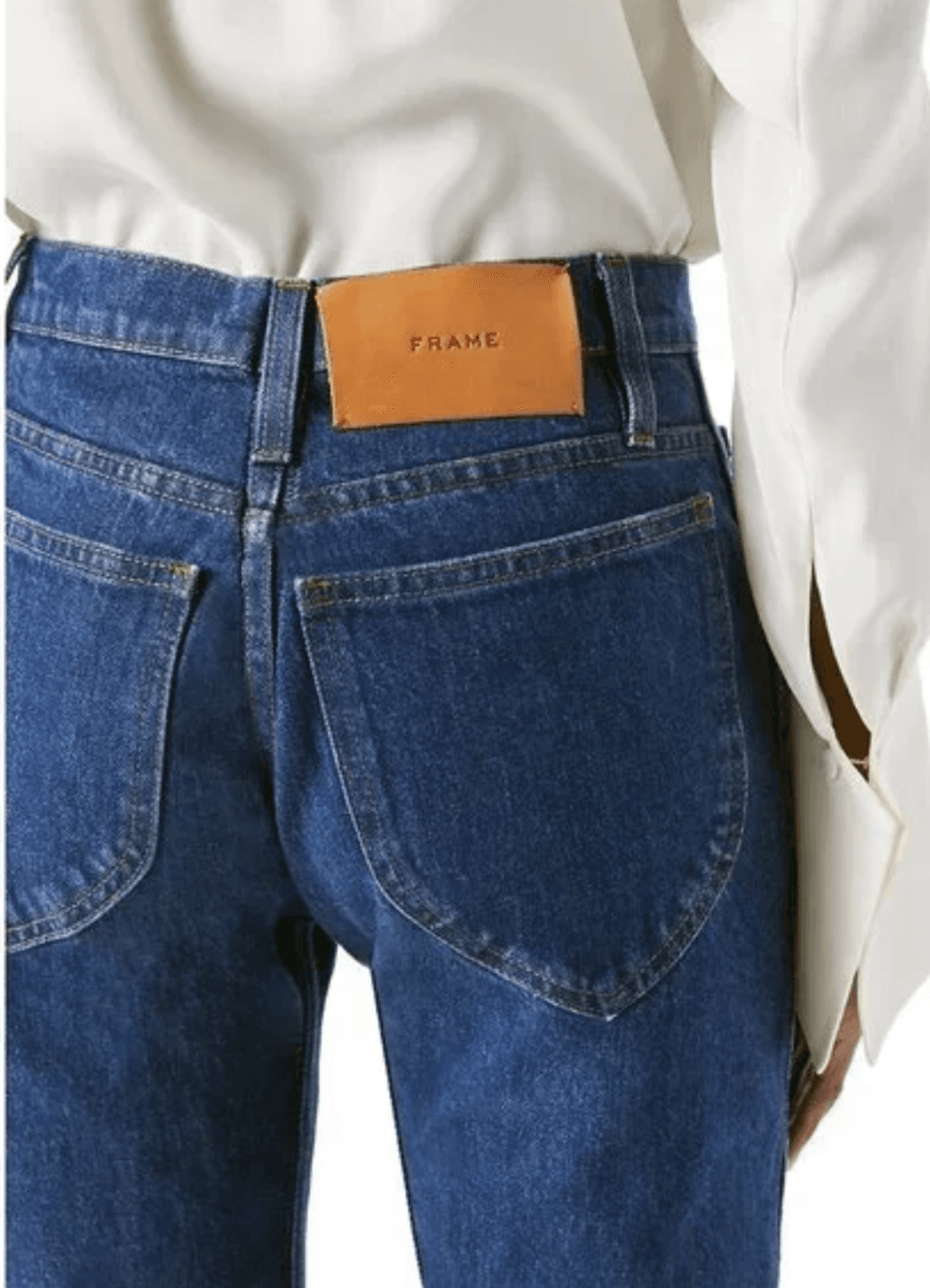FRAME Denim Women's High Rise "Le Italien" True Straight Jean Vintage Blue Sz 24 - Thumbnail 6