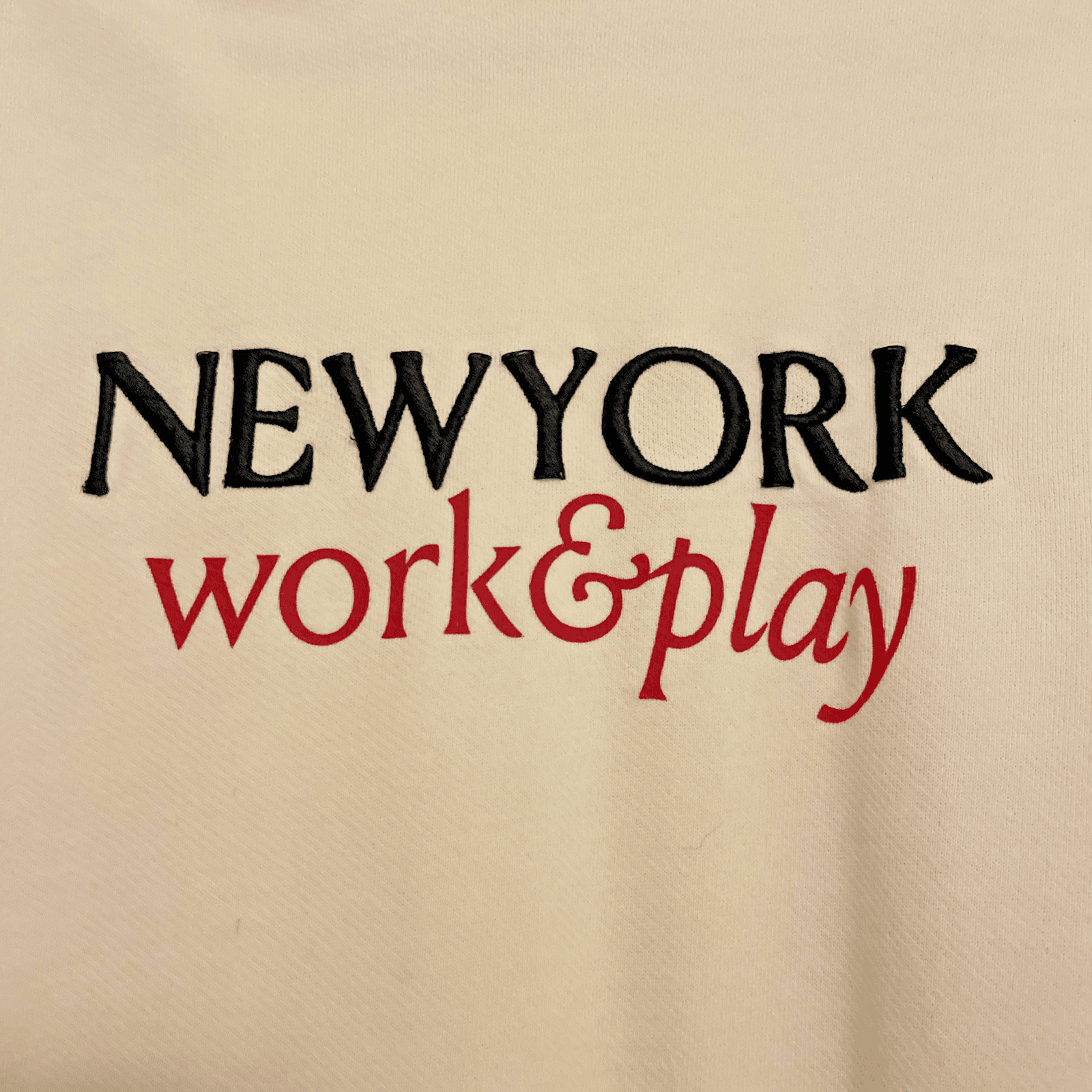 FRAME "New York, Work & Play" Oversized Sweatshirt White X-Small $208 Retail - Thumbnail 9
