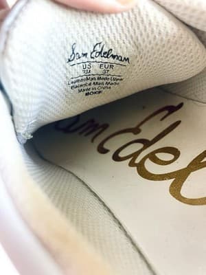 Sam Edelman Moxie Lace Up Sneaker White Leather/Black Croc Womens 7 - Thumbnail 10