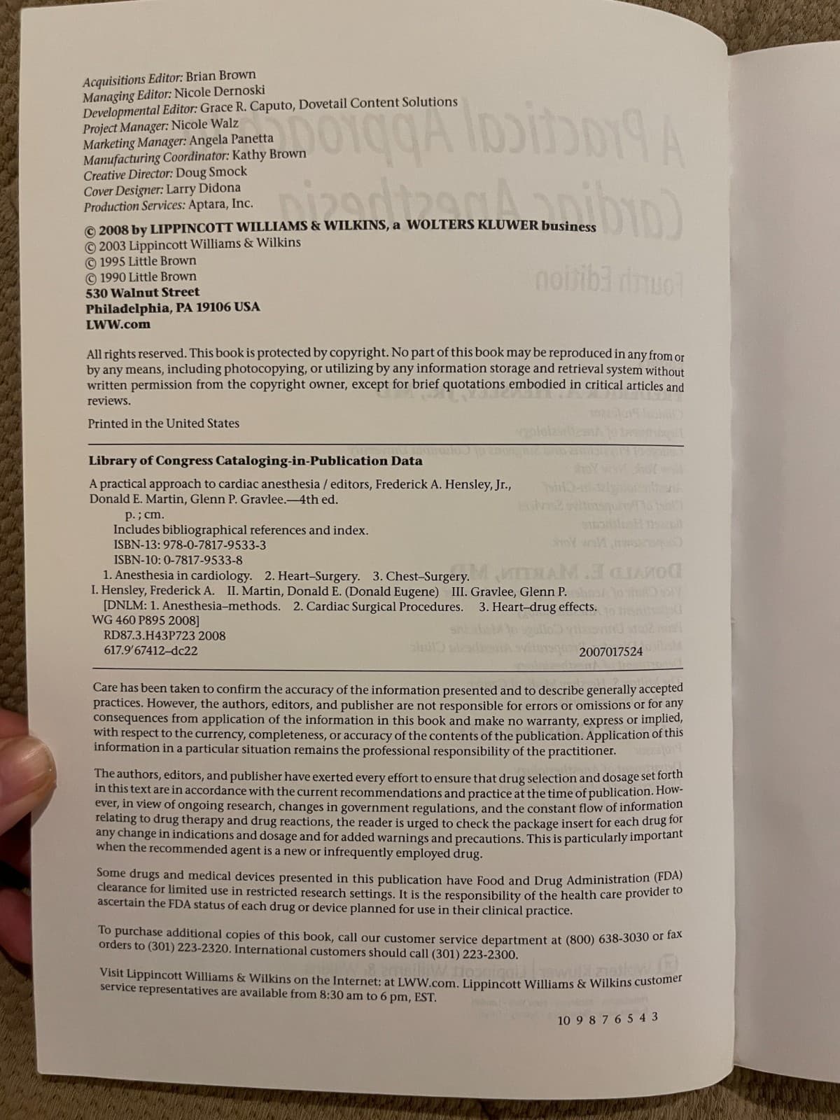 A Practical Approach to Cardiac Anesthesia, 4th Ed-Gravlee, Martin, Hensley, Jr. - Thumbnail 4