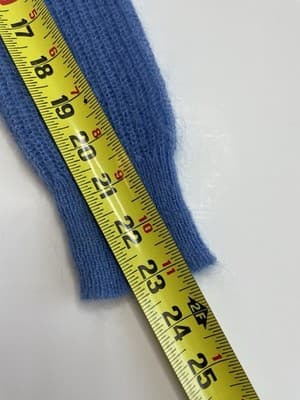 FRAME Women's Cardigan XS Blue Shrunken Mohair Cropped V-Neck Orig $298 Designer - Thumbnail 7