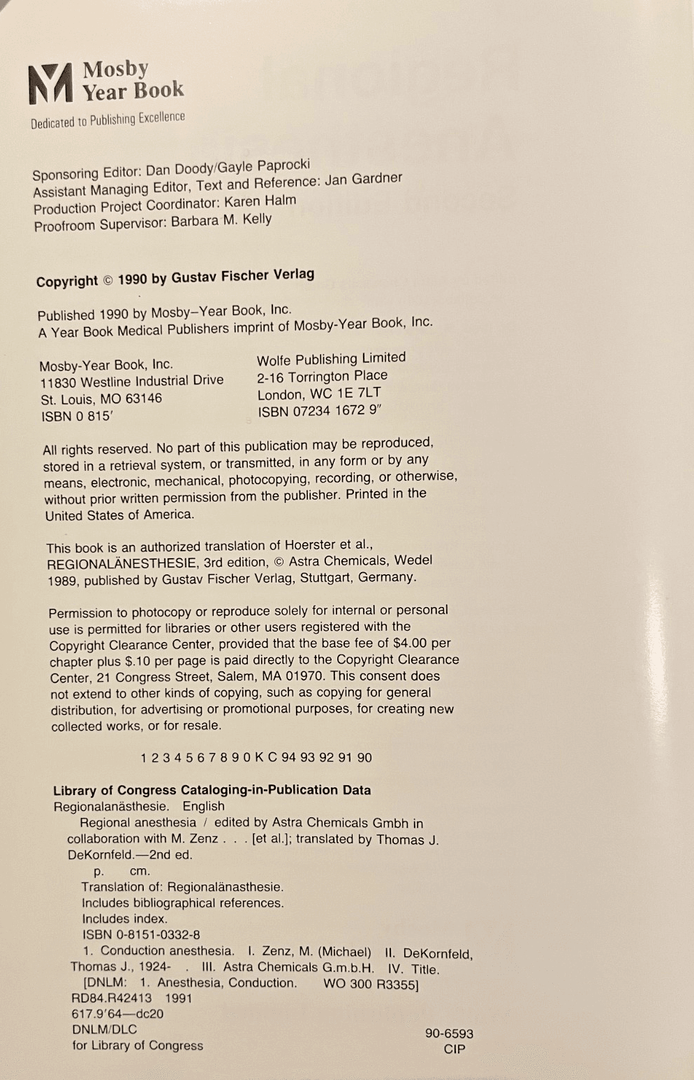 Regional Anesthesia by Hoerster/Niesel/Zenz/Kreuscher, 2nd Edition, HB - Thumbnail 4