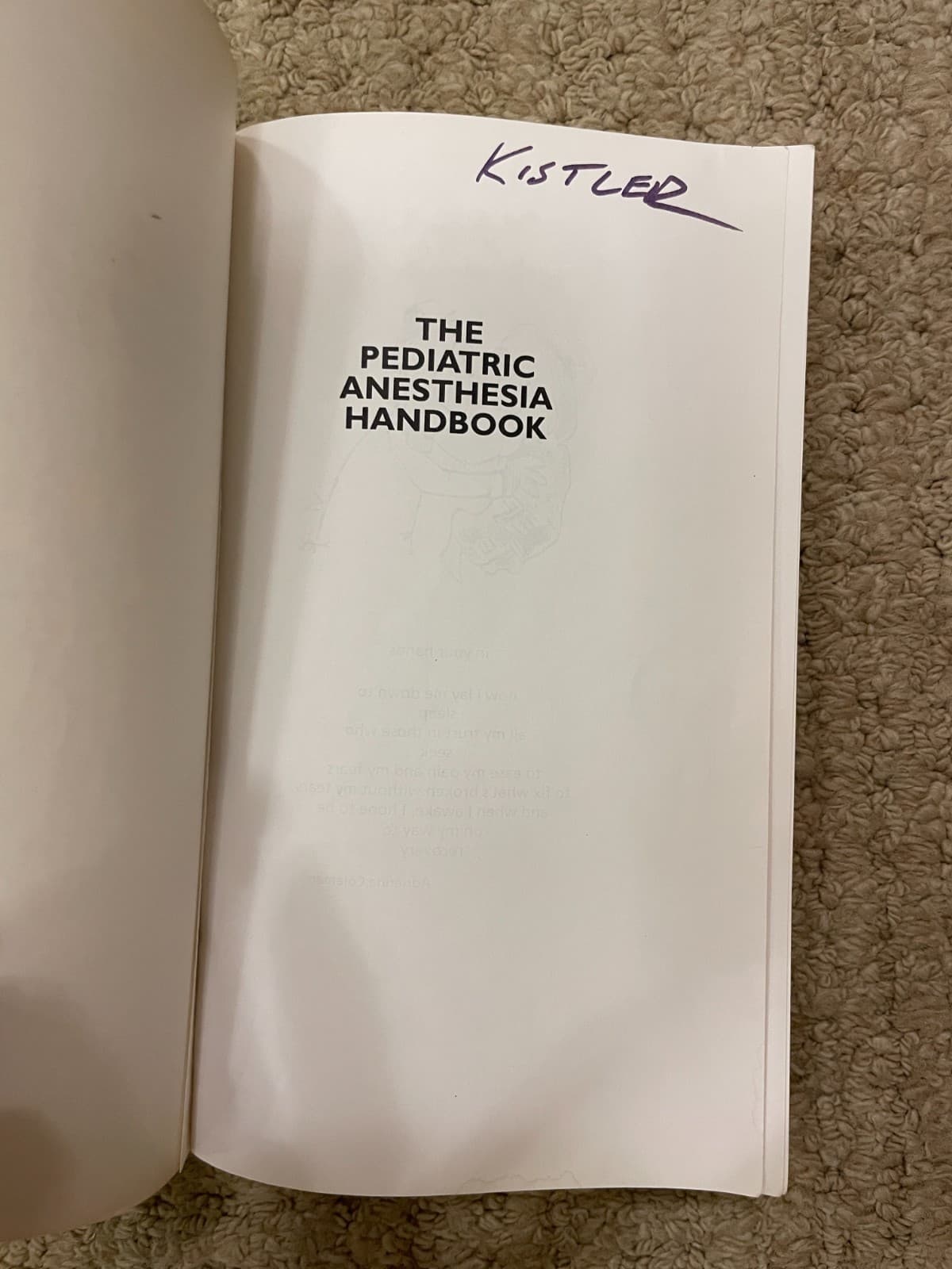 The Pediatric Anesthesia Handbook 2nd Edition 1997 Paperback Hughes Bell Kain - Thumbnail 4