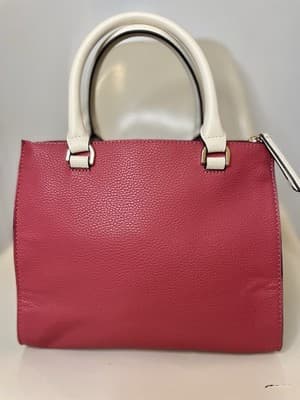 Colorblock Mini Bag by Fiorelli Top Handle Style Red/White/Navy Vegan Leather - Thumbnail 2
