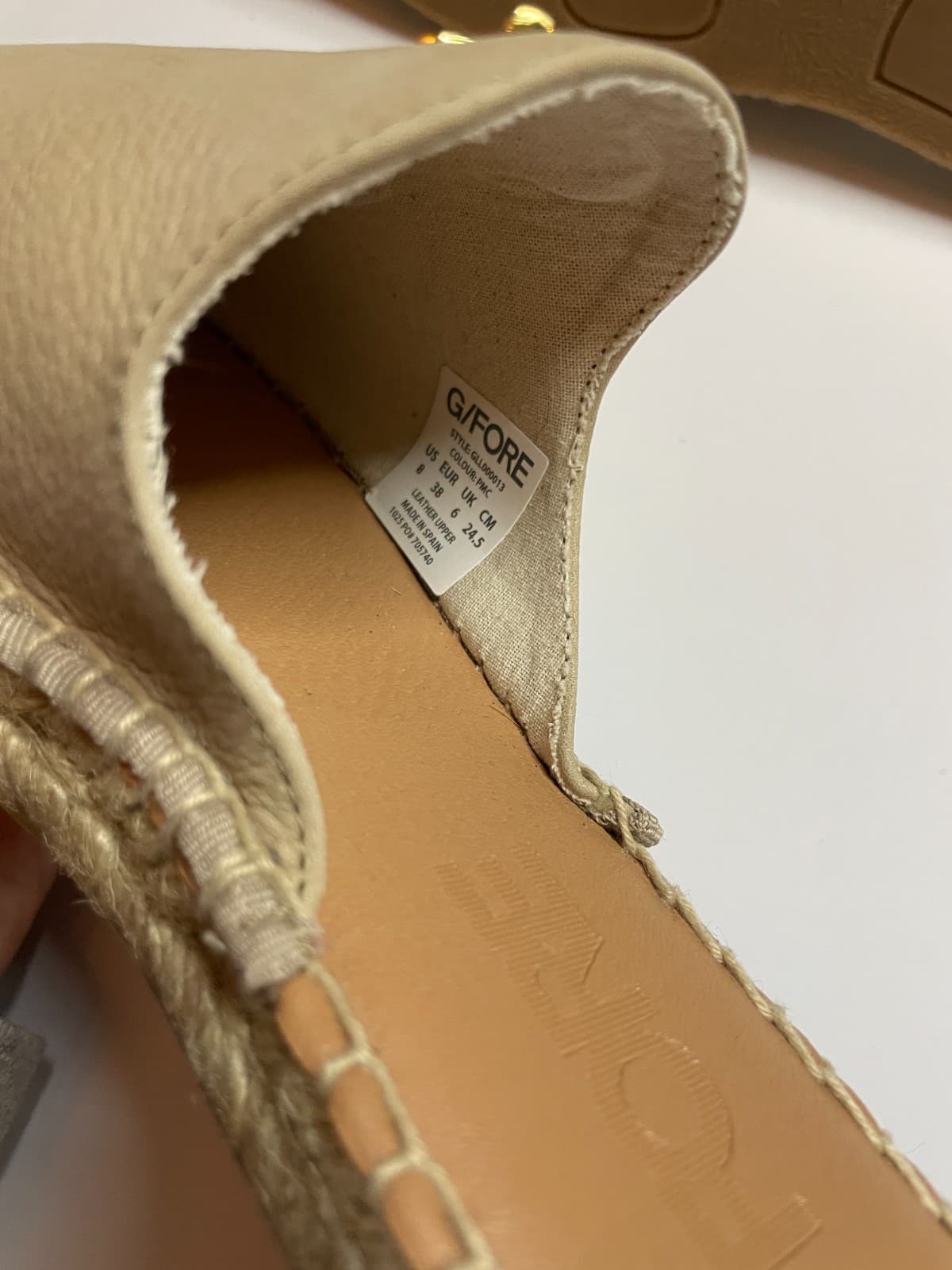 G/FORE Women's Nubuck Espadrille Golf Shoe Pumice Size 8 Spain New GLL000026 - Thumbnail 7