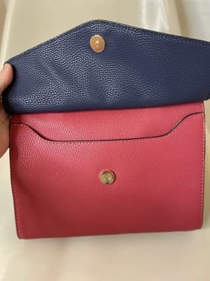 Colorblock Mini Bag by Fiorelli Top Handle Style Red/White/Navy Vegan Leather - Thumbnail 6