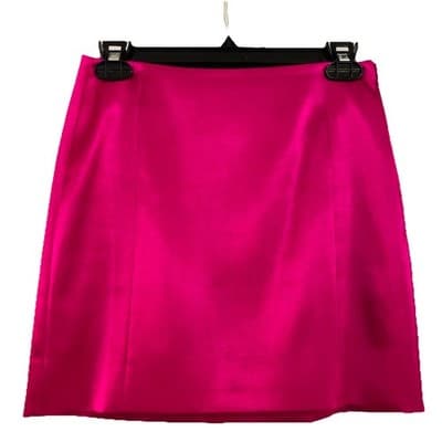 Frame Jeans Skirts Womens Size 2 Satin Mini Skirt Magenta Fuscia Pink - Thumbnail 2