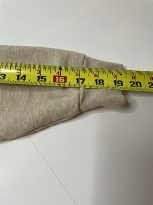 FRAME Women's Twist Crewneck Sweatshirt Small Terry Cloth Lined Oatmeal Heather - Thumbnail 13