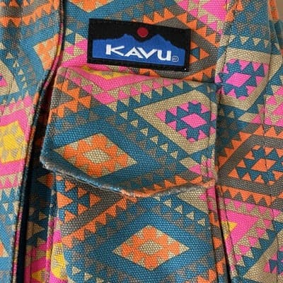 KAVU Rope Sling Crossbody Bag Teal/Pink Gorpcore Hiking Outdoor - Thumbnail 3