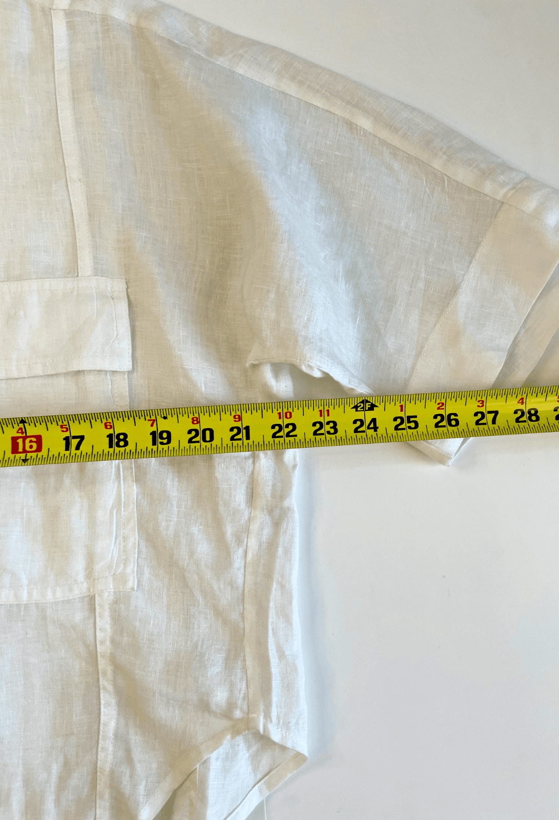 FRAME Women's Blouse 100% Linen Short Sleeve White Button Down Size X-Small - Thumbnail 6
