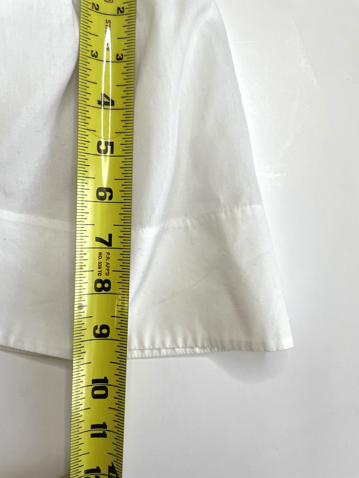 Vince Women's Blouse Large Off-The-Shoulder Poplin Cotton Short Sleeve Top White - Thumbnail 6