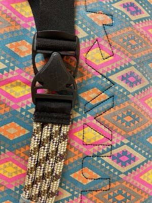 KAVU Rope Sling Crossbody Bag Teal/Pink Gorpcore Hiking Outdoor - Thumbnail 4
