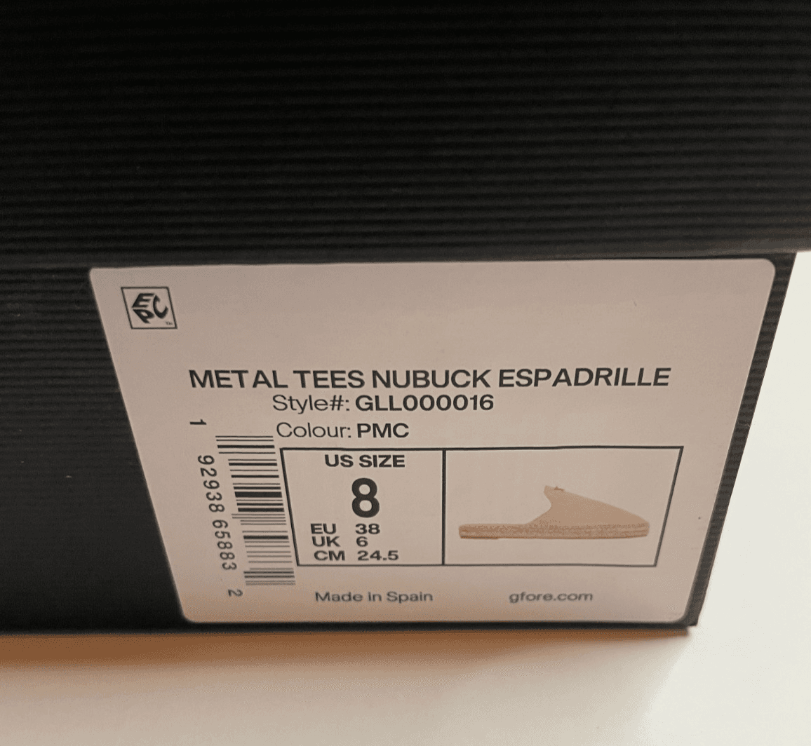 G/FORE Women's Nubuck Espadrille Golf Shoe Pumice Size 8 Spain New GLL000026 - Thumbnail 10