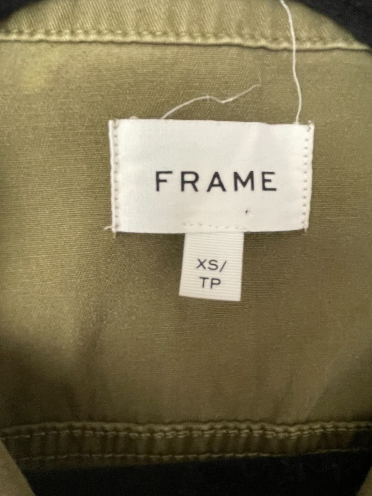 FRAME Women's Jumpsuit Wide Leg Short Sleeve Utilitarian Military Green XS - Thumbnail 6