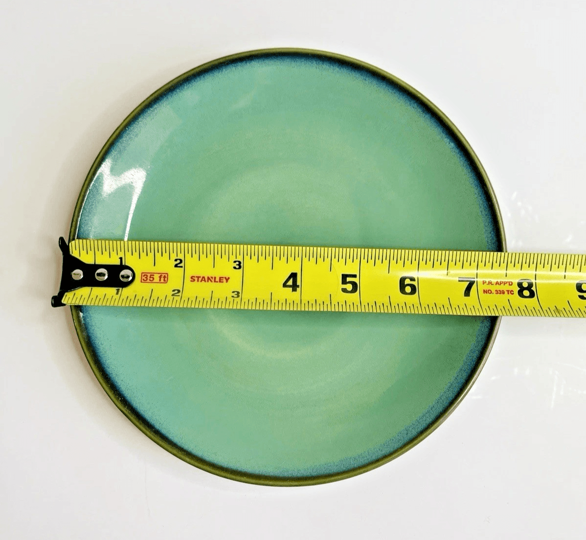 Sango China Nova Green 7 3/4" Salad Plate #4935 Discontinued Vintage MCM - Thumbnail 2