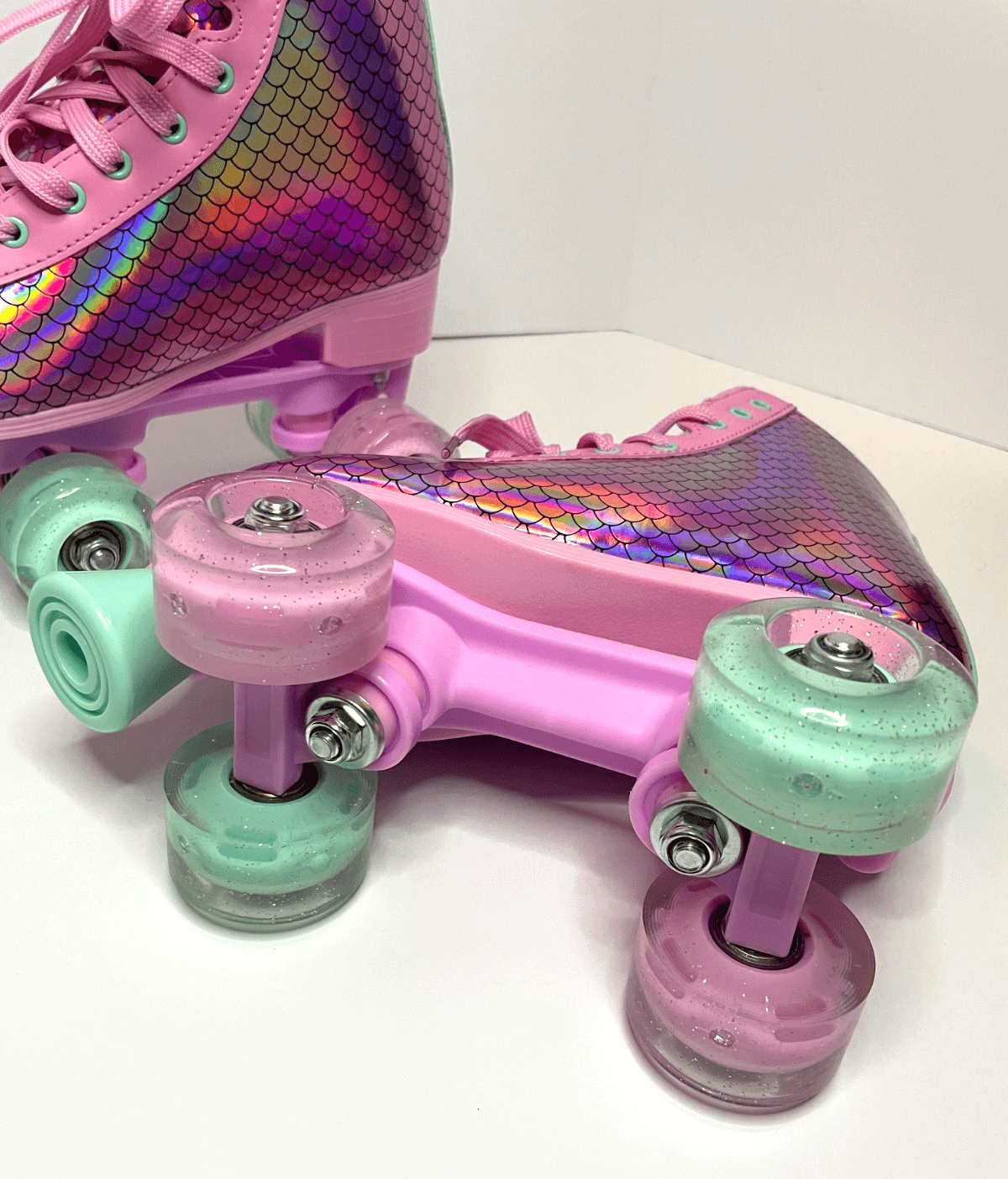 Girls Roller Skates Size 36 EU / 4 US - Nemone Sparkle Pink & Teal - Thumbnail 5