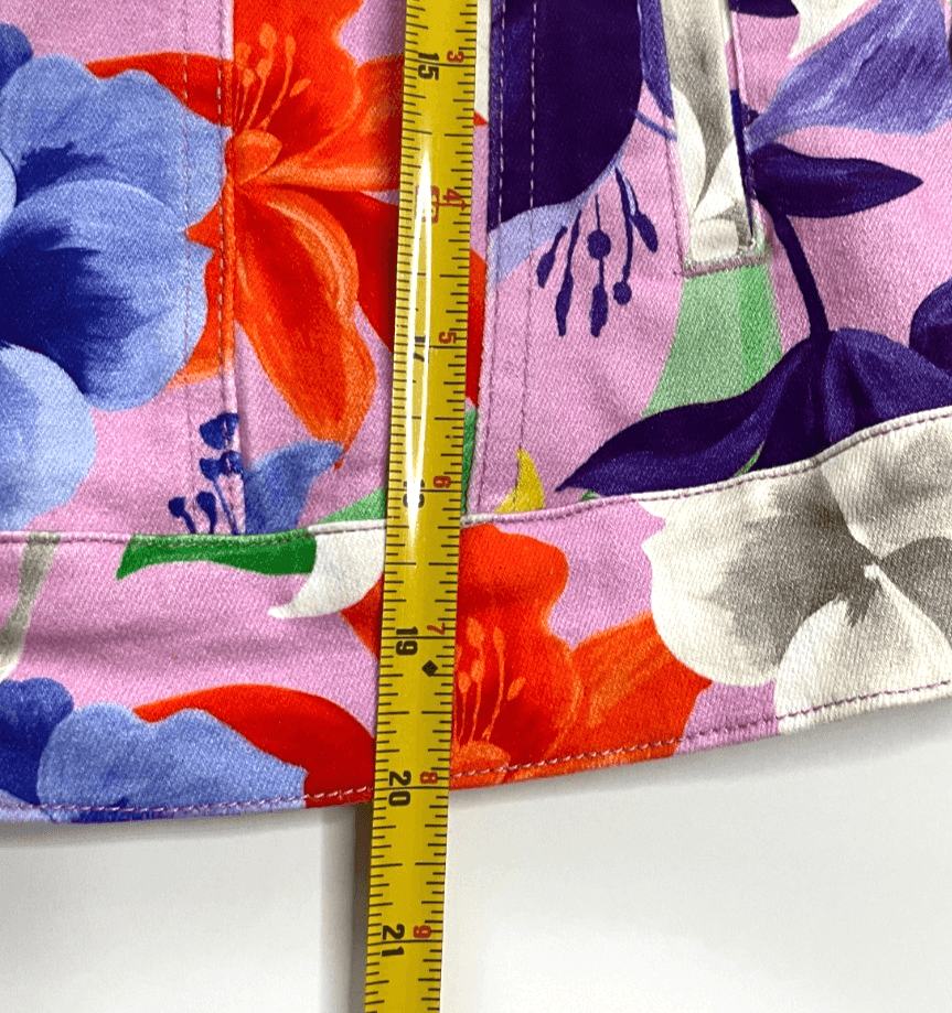 Boston Proper Women's Denim Jacket Comfort Stretch Floral Print Size X-Small - Thumbnail 11