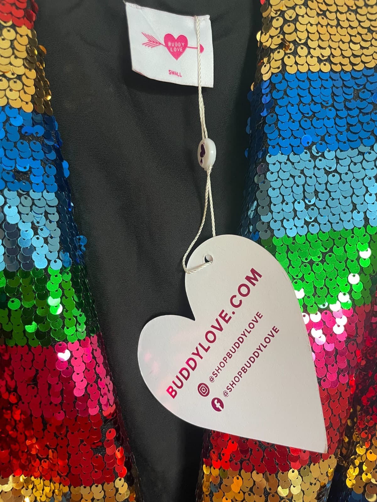 BuddyLove Sequin Wrap Mini Dress Adeline Sequin Long Sleeve Women Size Small NWT - Thumbnail 10