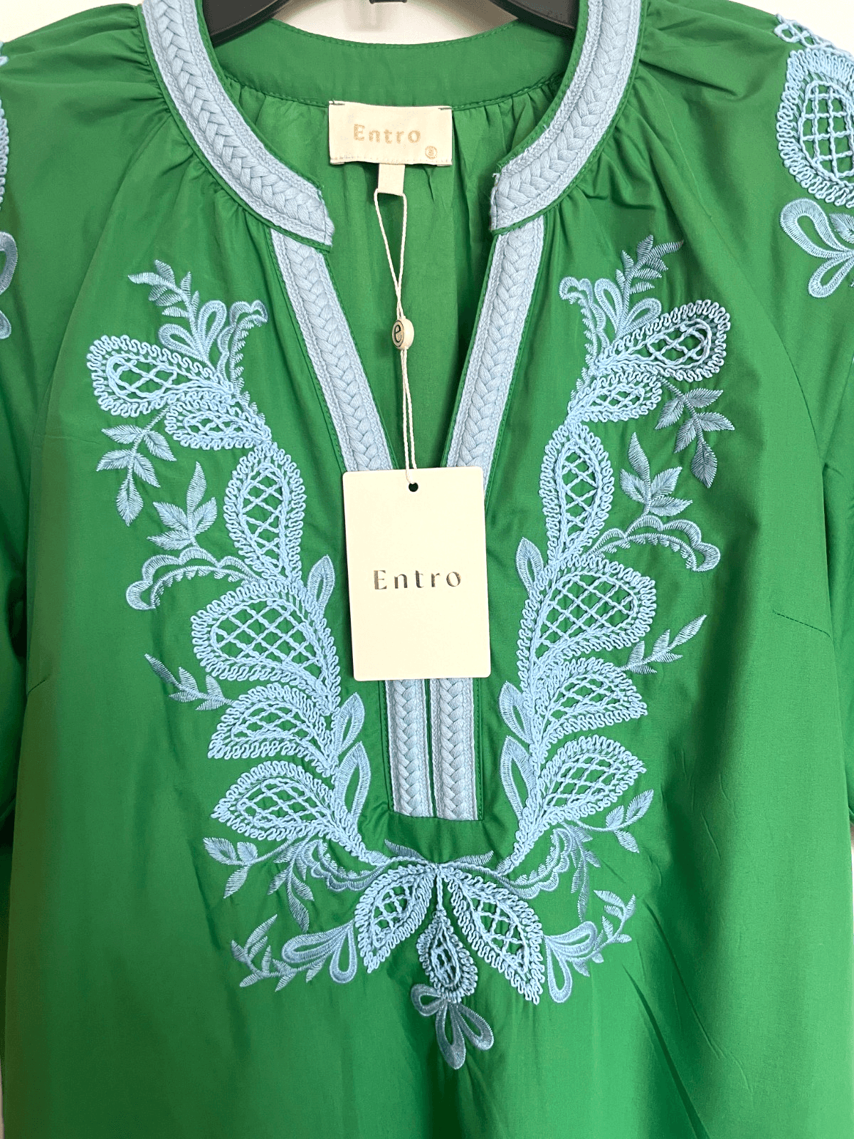 Entro Embroidered Kaftan Midi Dress Springtime Grace Women Size Small $72 MSRP - Thumbnail 7
